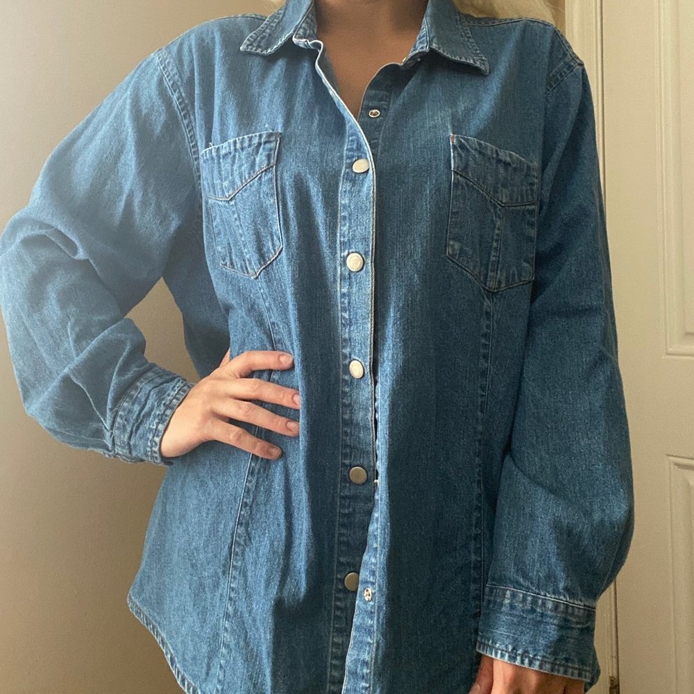 Crossroads Womens Size 22W Denim Button Up/Jacket